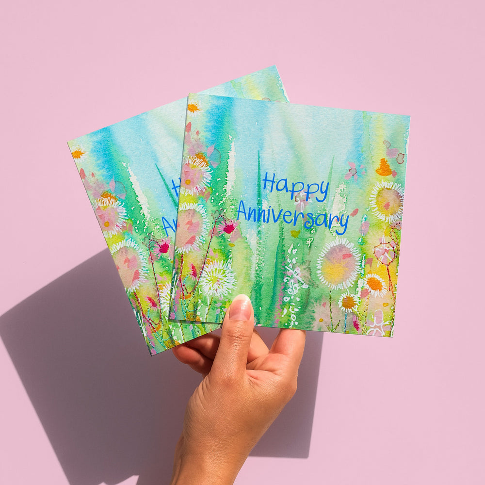 Happy Anniversary Flowers card