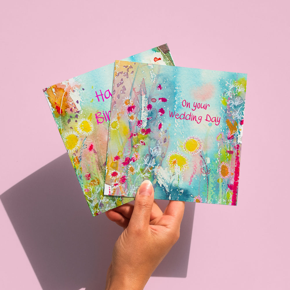 Bright Birthday Flowers card
