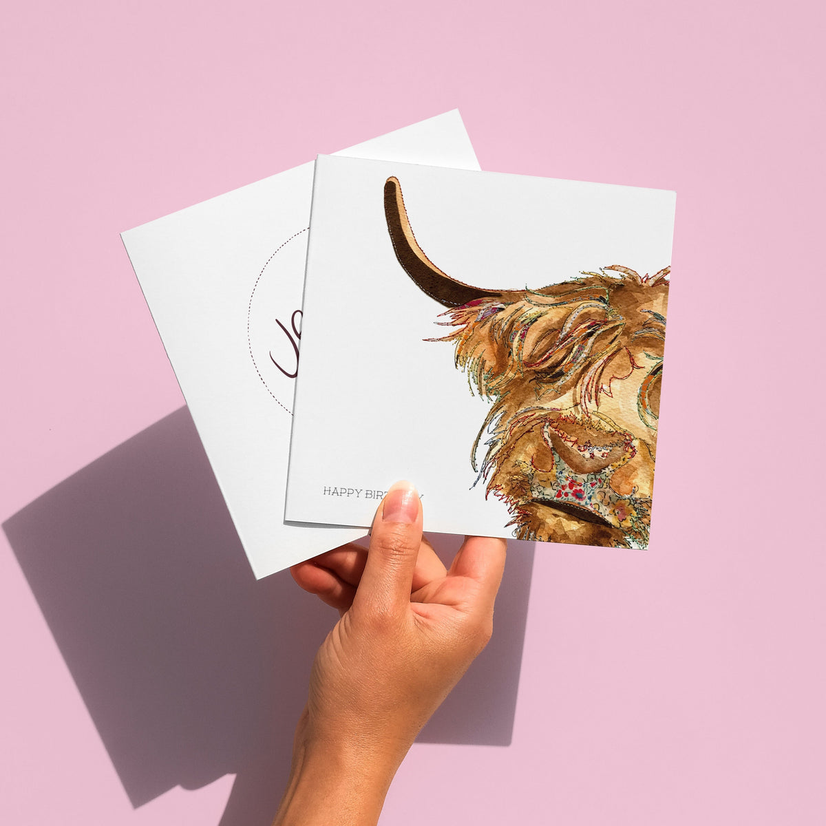Highland Cow card