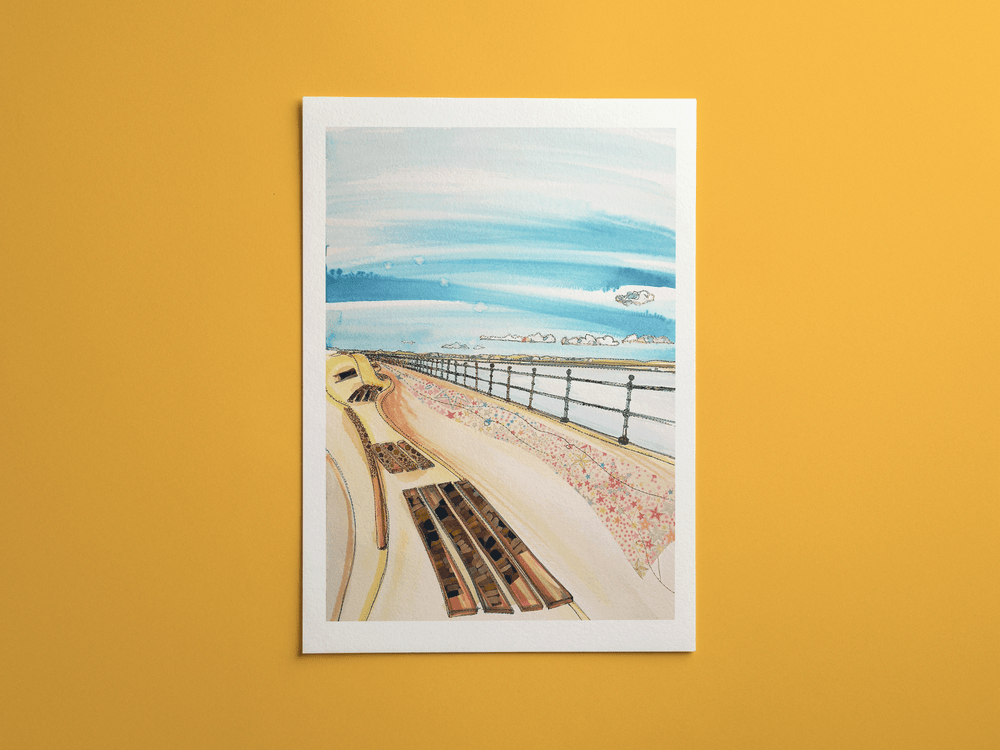 West Kirby Prom print, framed on a wall