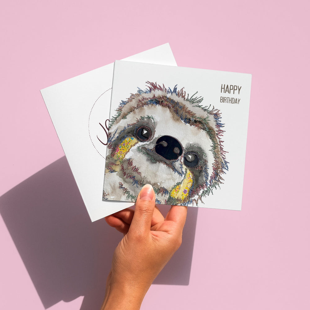 Sloth birthday card