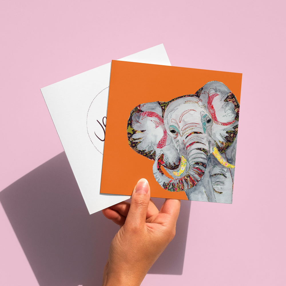 Orange Elephant card