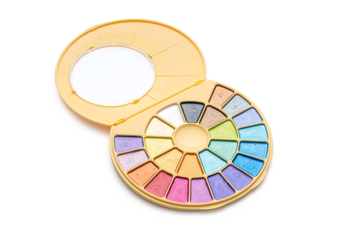 HIMI Semi-Moist Watercolour Set - 24 Colours in Pans + Brush