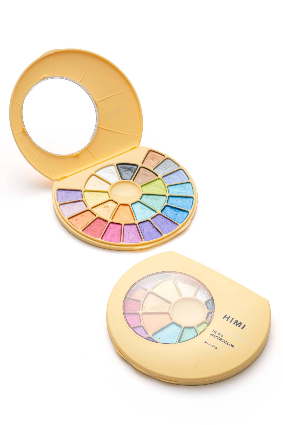 HIMI Semi-Moist Watercolour Set - 24 Colours in Pans + Brush