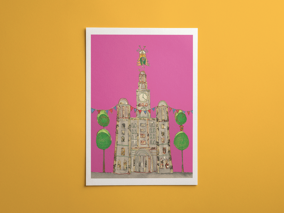 Liver Bird in Pink print