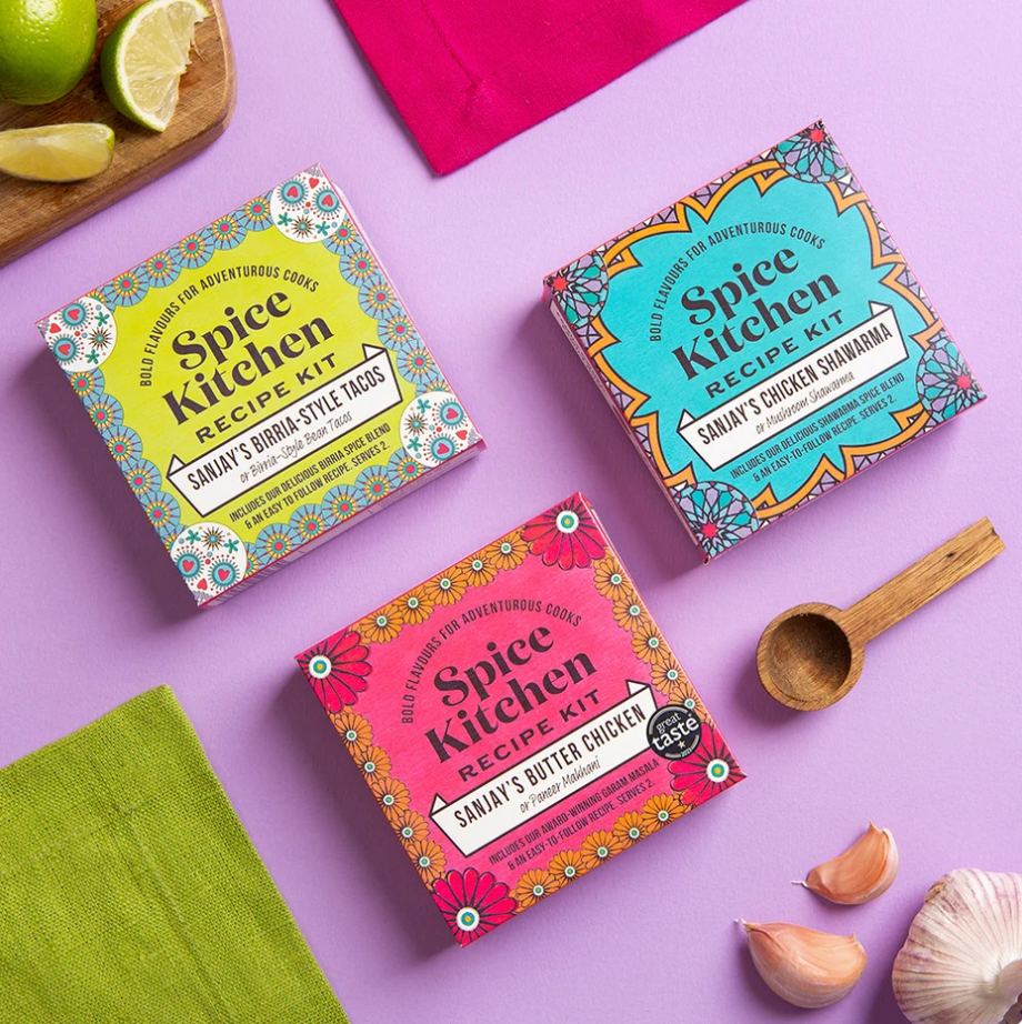 Sanjay's Spice Kit recipe box range