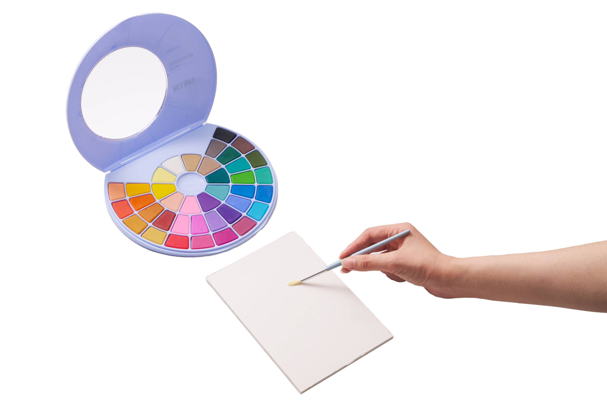 HIMI Solid Watercolour Set 38 In Pans, Colours,  Blue