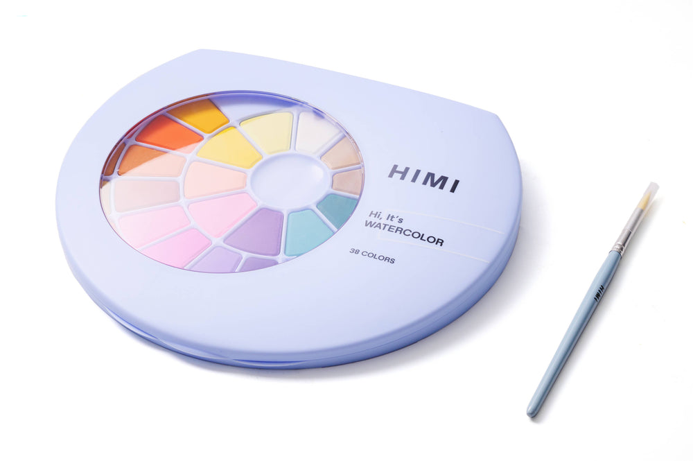 HIMI Solid Watercolour Set 38 In Pans, Colours,  Blue