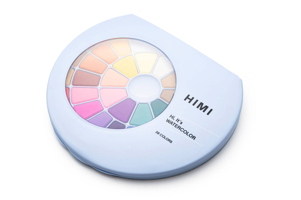 HIMI Solid Watercolour Set 38 In Pans, Colours,  Blue