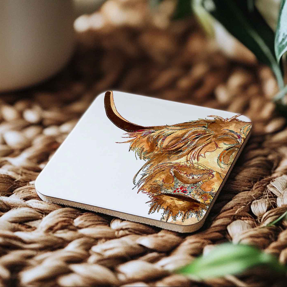 Highland Cow coaster
