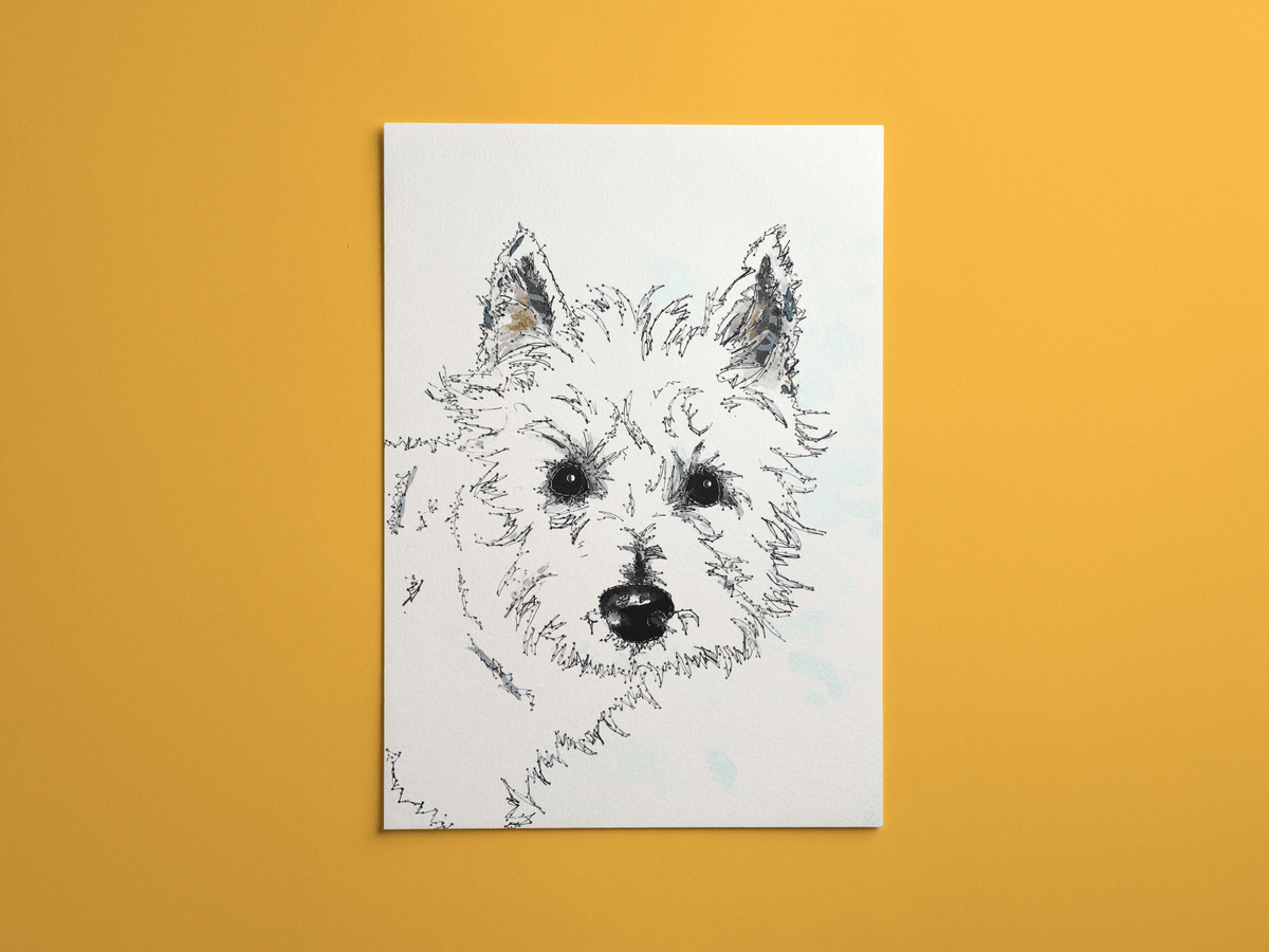 Westie print, third view